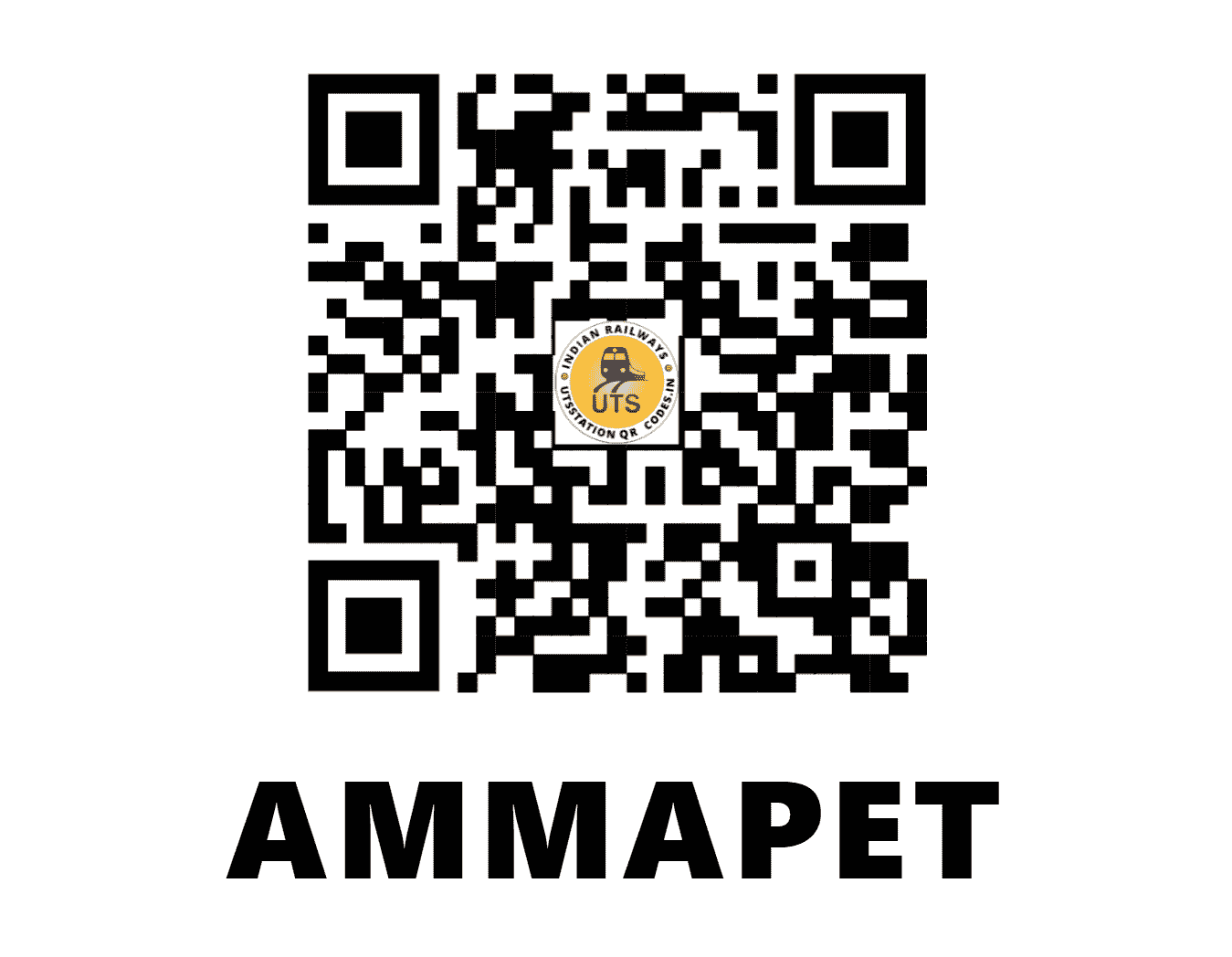 UTS QR Code for AMMAPET - AMT (SR - TAMIL NADU)